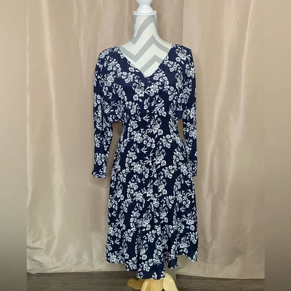 MaxMara Studio Floral Long Sleeve Dress - Picture 1 of 9